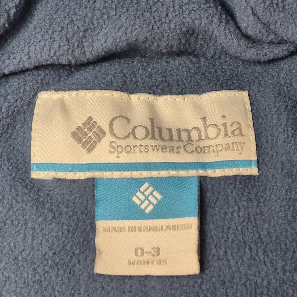 Columbia Infant Boys 0-3 Months Duck‎ Down Hooded Bunting Snowsuit Camo Blue